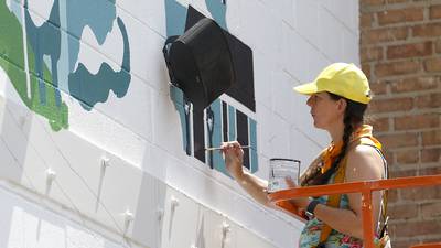 Photos: New murals go up in downtown McHenry