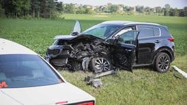 Firefighters respond to back-to-back crash and house fire in Huntley