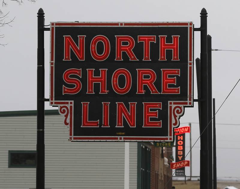A North Shore Line sign on Saturday, Jan. 21, 2023, at the Illinois Railway Museum. The museum is celebrating its 70 anniversary with the first of many celebrations by commemorating the 60 years since the abandonment of the Chicago North Shore and Milwaukee Railroad.