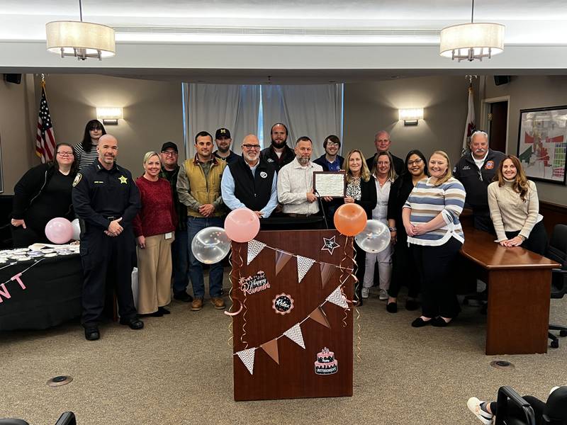 On Thursday, Oct. 23, 2025, the City of Rochelle held a retirement celebration and open house for Finance Director Chris Cardott, who will retire at the end of the year after 20 years with the city.