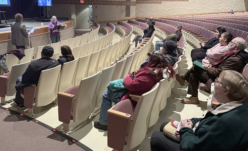 Immigration attorney Sara Dady holds a presentation on Thursday, Feb. 20, 2025 at Mendota High School auditorium. Dady talked about understanding and knowing their rights as immigrants.
