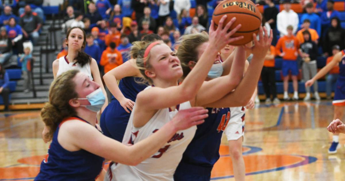 Girls basketball Eastland dominates offensive glass, hits late free