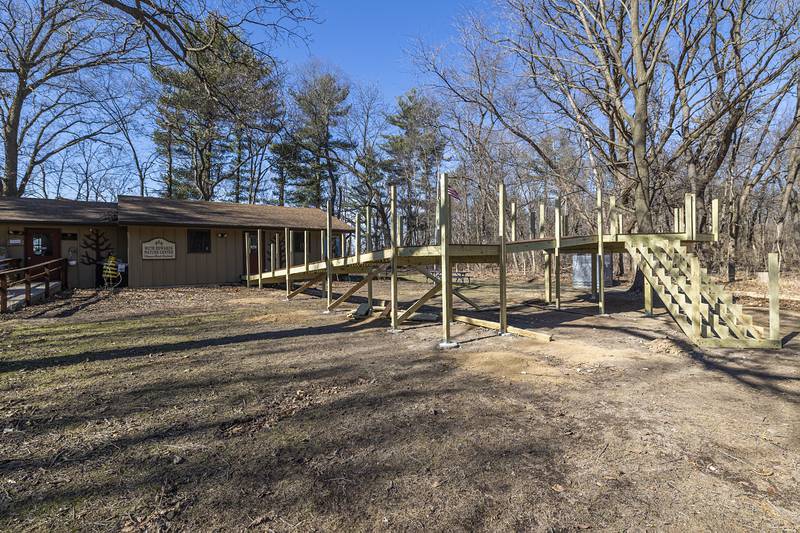 A tree house is well underway at the Ruth Edwards Nature Center in Lowell Park Thursday, Feb. 29, 2024.