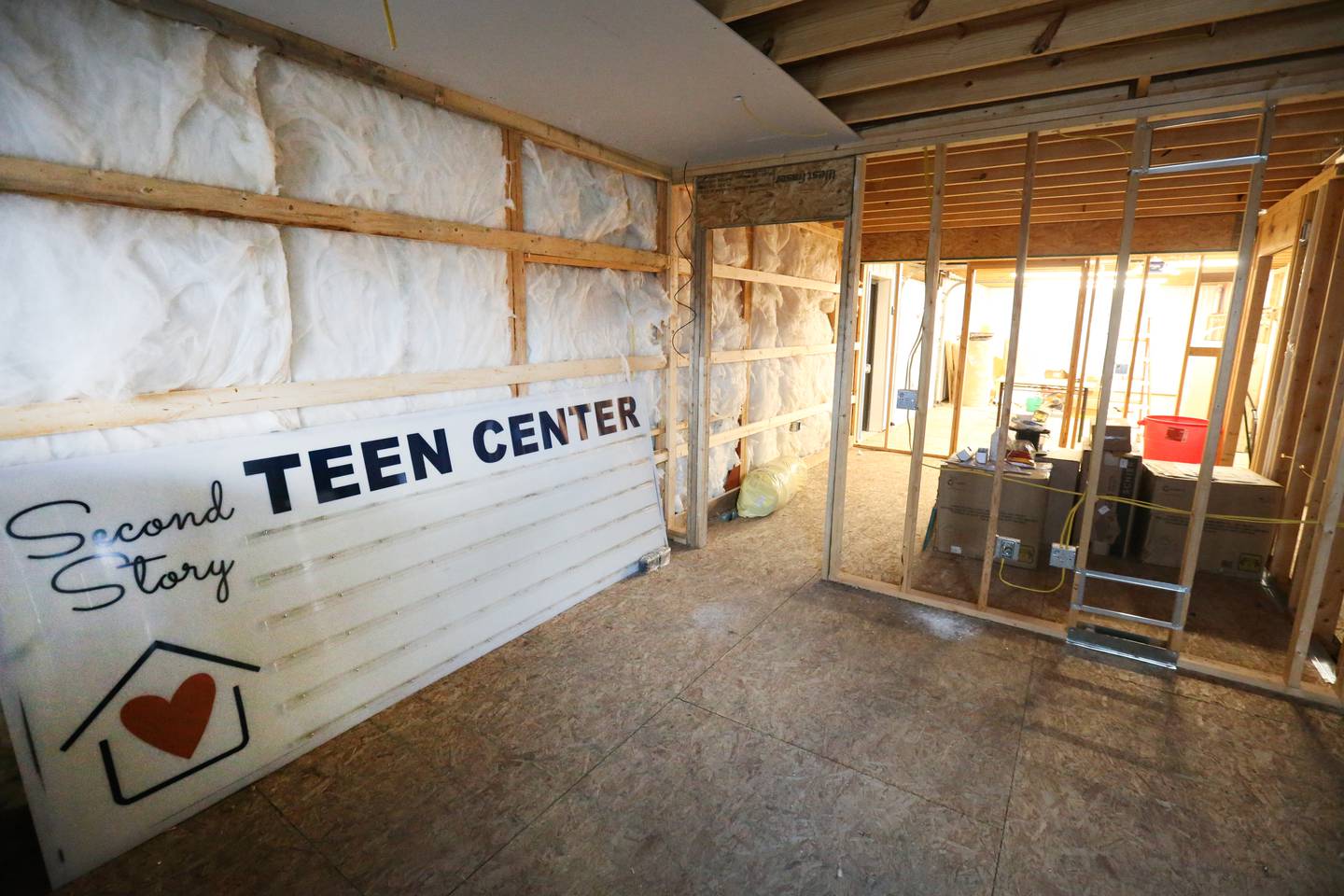 A view inside the Second Story Teen Center on Wednesday, Dec. 12, 2024 in Princeton. Construction is coming along quite nicely. Work is expected to be completed in the Spring of 2025. The center is $250,000 short of completing the project. They are asking the community for donations. Every week, Second Story Teen Center provides meals, mentorship, and a safe place for approximately 150 teens to gather, grow, and thrive. Over the years, the center has been instrumental in fostering positive change in the community, contributing to a decline in teen suicide rates and teen theft.