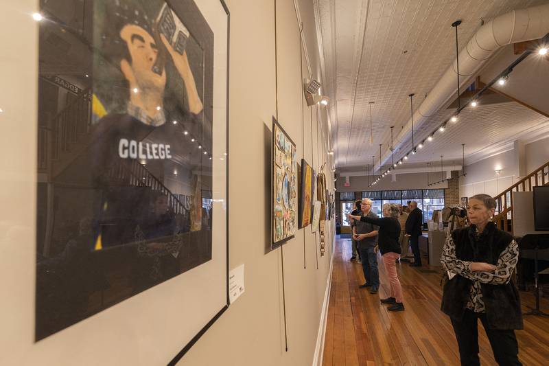 Fifty-five artists submitted 88 pieces for the first student art show Friday, March 28, 2025, at The Next Picture Show in Dixon. The show had works from six local high schools.