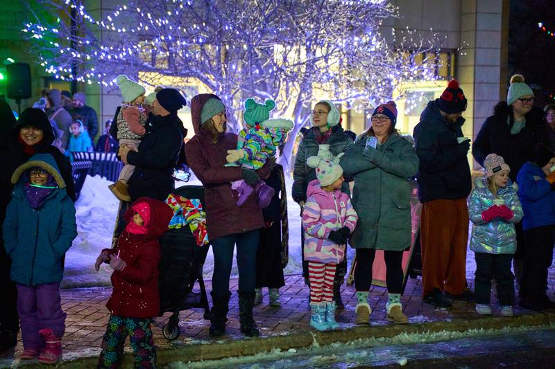 Residents – along with Santa – attended the village of Montgomery's ceremonial tree lighting and opening of this year’s Festival of Trees display in front of Village Hall on Sunday, Dec. 7.