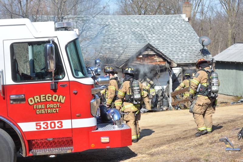 Oregon firefighters were dispatched to a house fire at 2010 S. Second St. in Daysville, southeast of Oregon, at around 11:45 a.m. Wednesday, March 12, 2025.