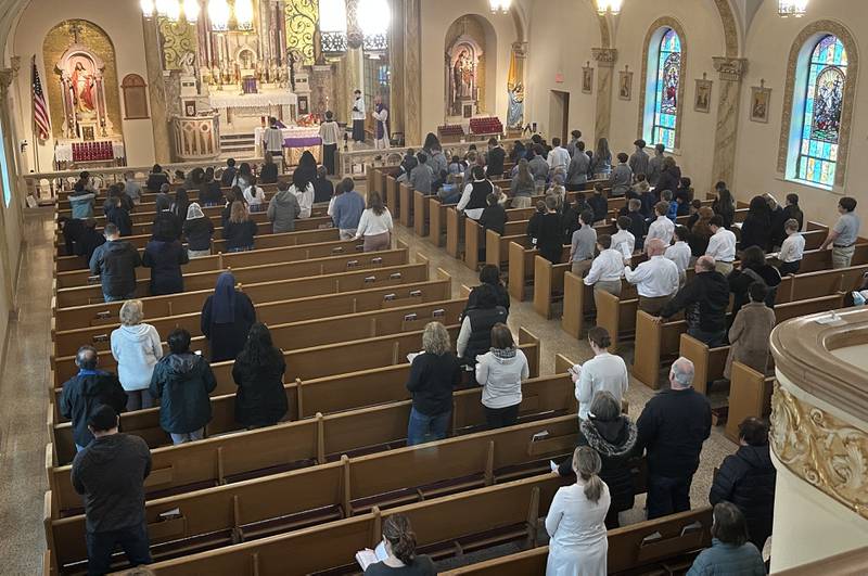 The Very Rev. Father Tom Otto serves Mass during Ash Wednesday on Wednesday, March 5, 2025 at the Queen of the Holy Rosary Church in La Salle.