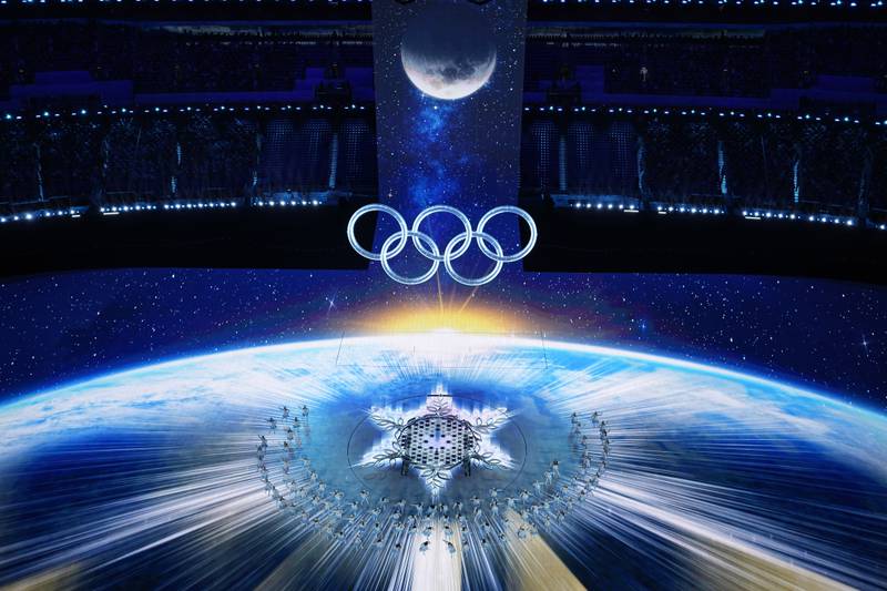 Dancers perform during the opening ceremony of the 2022 Winter Olympics, Friday, Feb. 4, 2022, in Beijing.