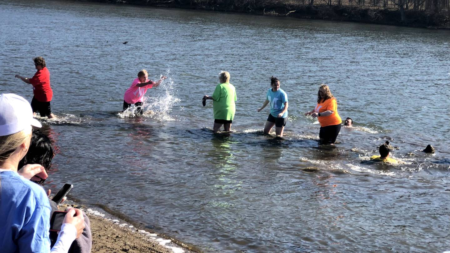 A Polar Plunge to raise money for Special Olympics Illinois was held in Ferson Creek in St. Charles on Sunday, March 3, 2024.