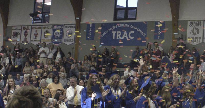 Confetti covers Newman grads. The Newman High School Class of 2026 Commencement Ceremony was held on Wednesday, May 20, 2026, at Newman Central Catholic High School. in Sterling.