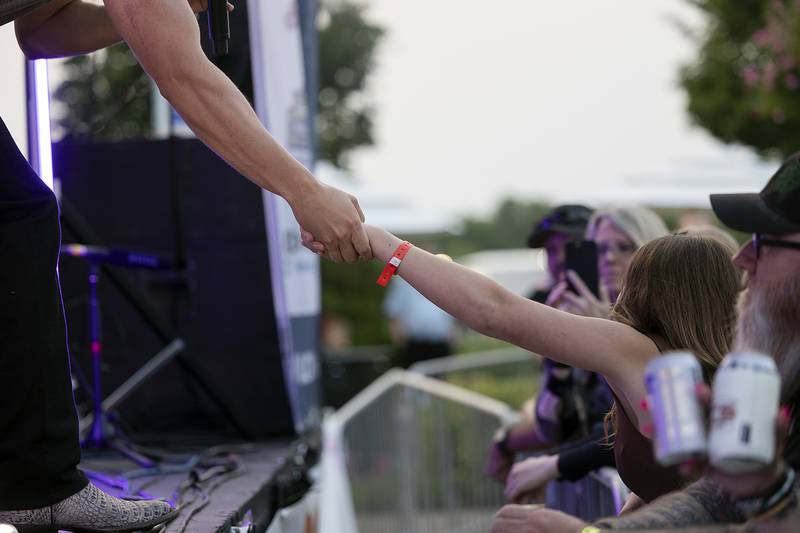 Headliner Kelsey Hart greets fans Saturday, May 31, 2025, at the River Country Summer Kickoff 2025 in Dixon.