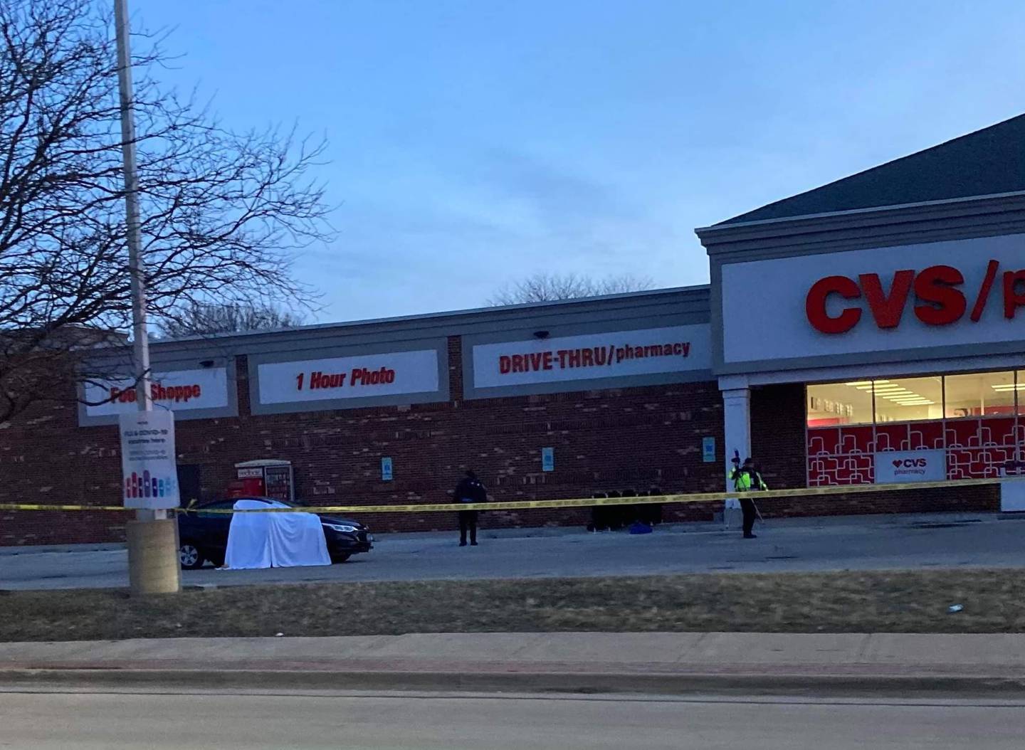 A pedestrian was apparently struck by a vehicle and killed early Thursday morning in the parking lot of the 809 Plainfield Road, police said.