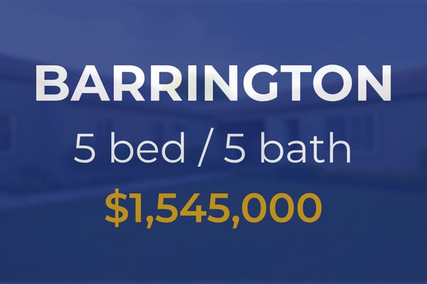 Single-family home sells in Barrington for $1.55 million