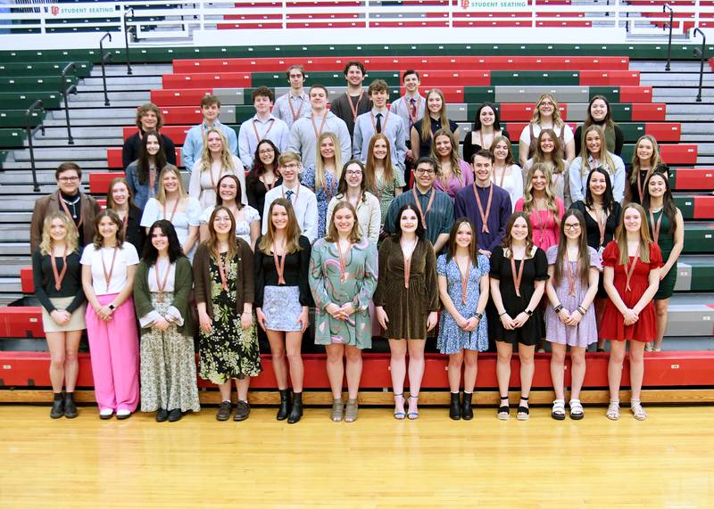 Students inducted into the La Salle-Peru High School honor society this year were Anneliese Bangert, Nikolas Belski, Emily Bonnell, Autumn Bunzell, Adrian Dimas, Lydia Dornik, Jayden Dyke, Hope Eldridge, Carter Fenza, Brooklyn Ficek, Mallory Freeman, Connor Fundell, Shawn Funfsinn, Stephanie Funfsinn, Emma Garretson, John Guglielmetti, Emelia Hachenberger, Thomas Hartman, Emma Hocking, Cora Holloway, Briana Keith, Zoe Kidd, Adriana Knowles, Ava Lannen, Taylor Martyn, Creed McCormick, Jordyn McCoy, Anna McLaughlin, Carlie Miller, William Mini, Chloe Mitchell, Avah Moriarty, Deisy Padilla, Isabella Pohar, Laurel Politsch, Jacob Quick, Abigail Reed, Christine Ricci, Serena Ries, Noah Rietgraf, Olivia Shetterly, Reena Stevens, Madison Vescogni, Rylee Waite and Max Wertz.