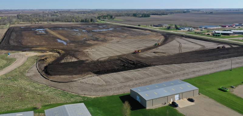 Excavators move dirt at the site of the future Ollie's Bargain Outlet warehouse distribution center on Tuesday, April 18, 2023 just to the north of the intersection of Illinois Route 26 and Progress Drive in Princeton. The 600,000 square-foot facility will be built on 130 acres and create more than 145 jobs. The project is expected to cost 68 million.s