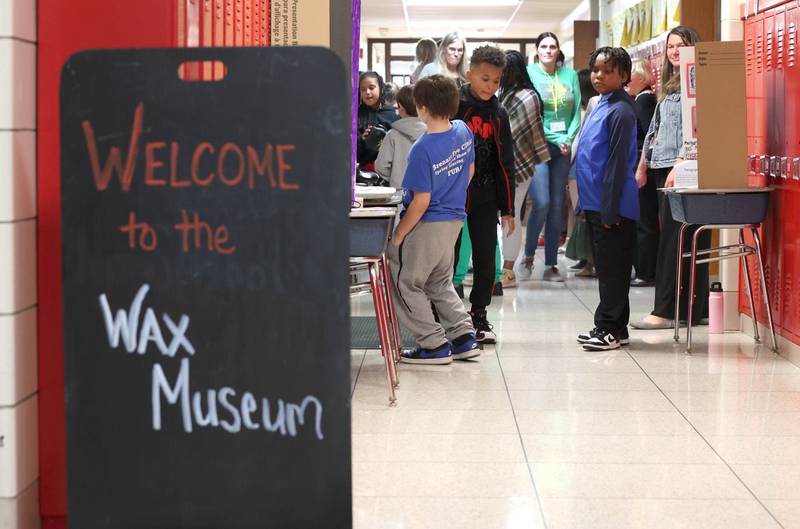 The Wax Museum, created by fifth grade students at Malta Elementary School, Monday, March 4, 2024. In honor of Black History Month students in fifth grade at the school research a Black historical figure and do a presentation on their person at the end of the month.