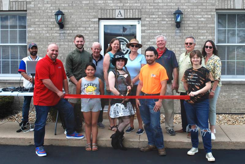 Friends, family, and members of the business community gathered for a ribbon cutting on July 8 to welcome Steam and Cuts to the Yorkville Area Chamber of Commerce.