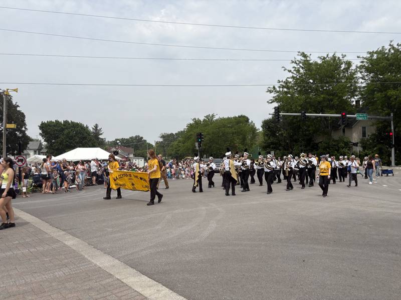 The Harvard High School band participates in the Harvard Milk Days parade June 7, 2025.