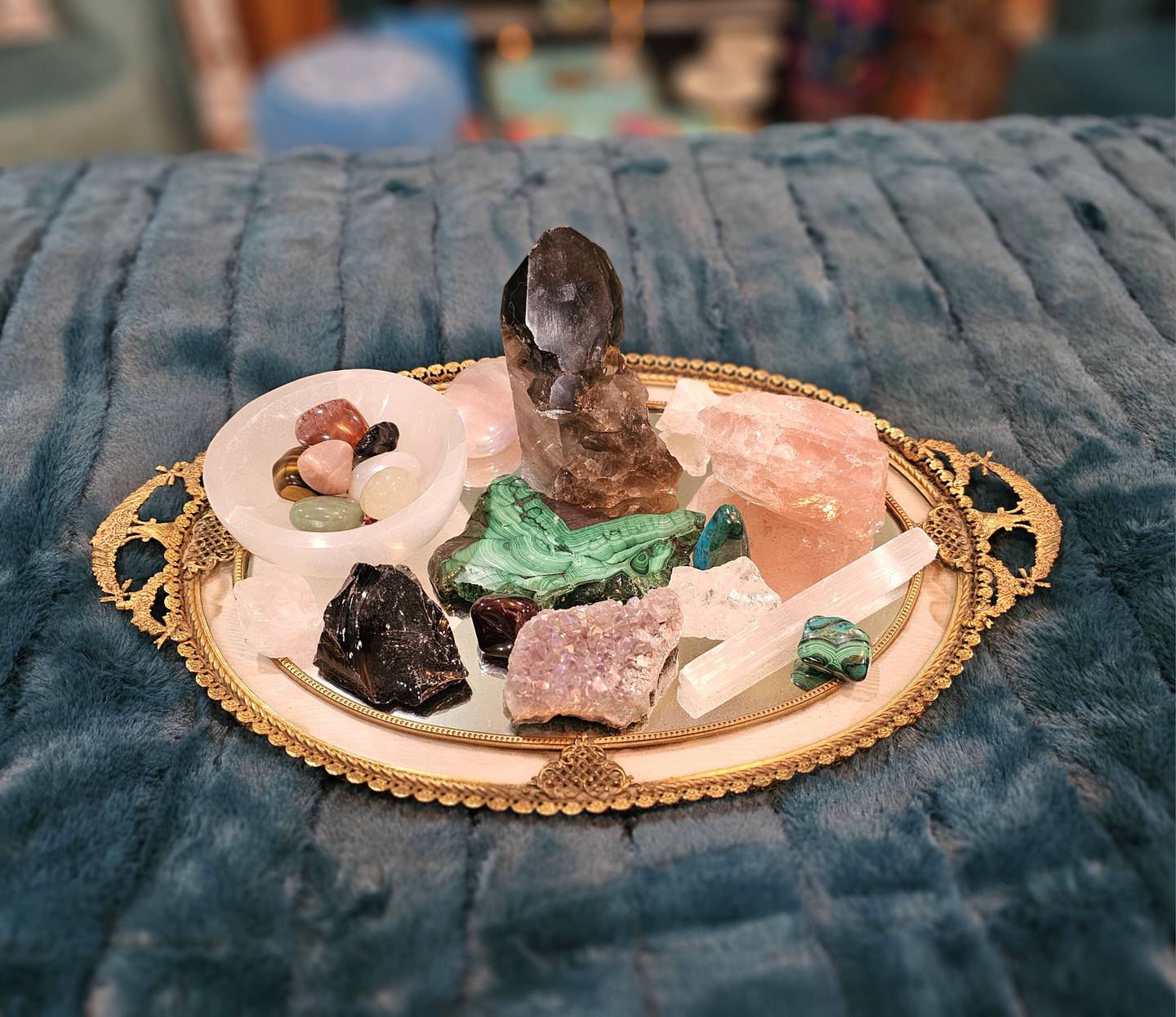Healing energy crystals at Serenity Forest.