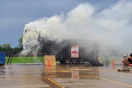 Photos: Local firefighters participate in flashover simulation