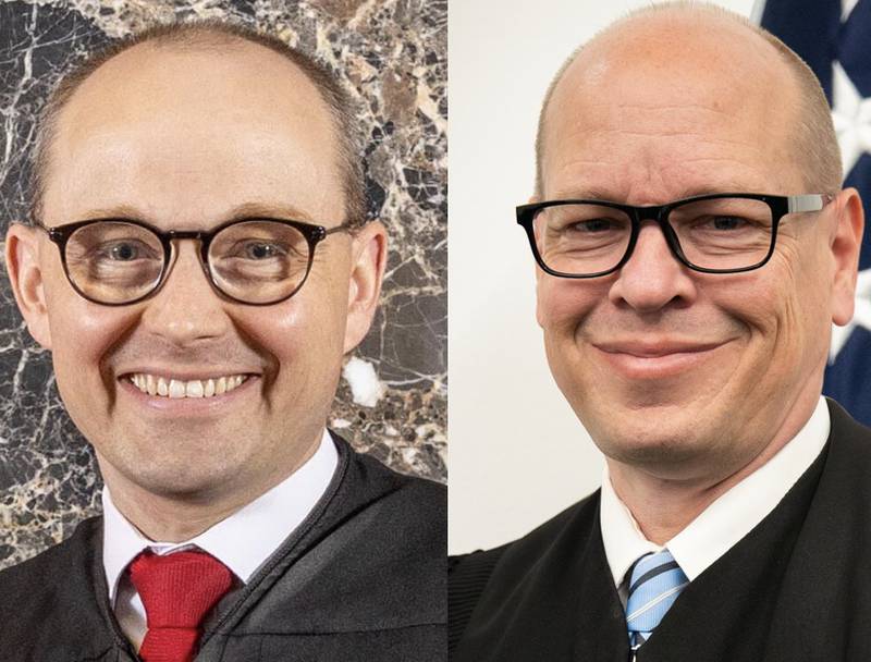 DuPage County Judge Kenton Skarin (left) and Will County Judge John Anderson.
