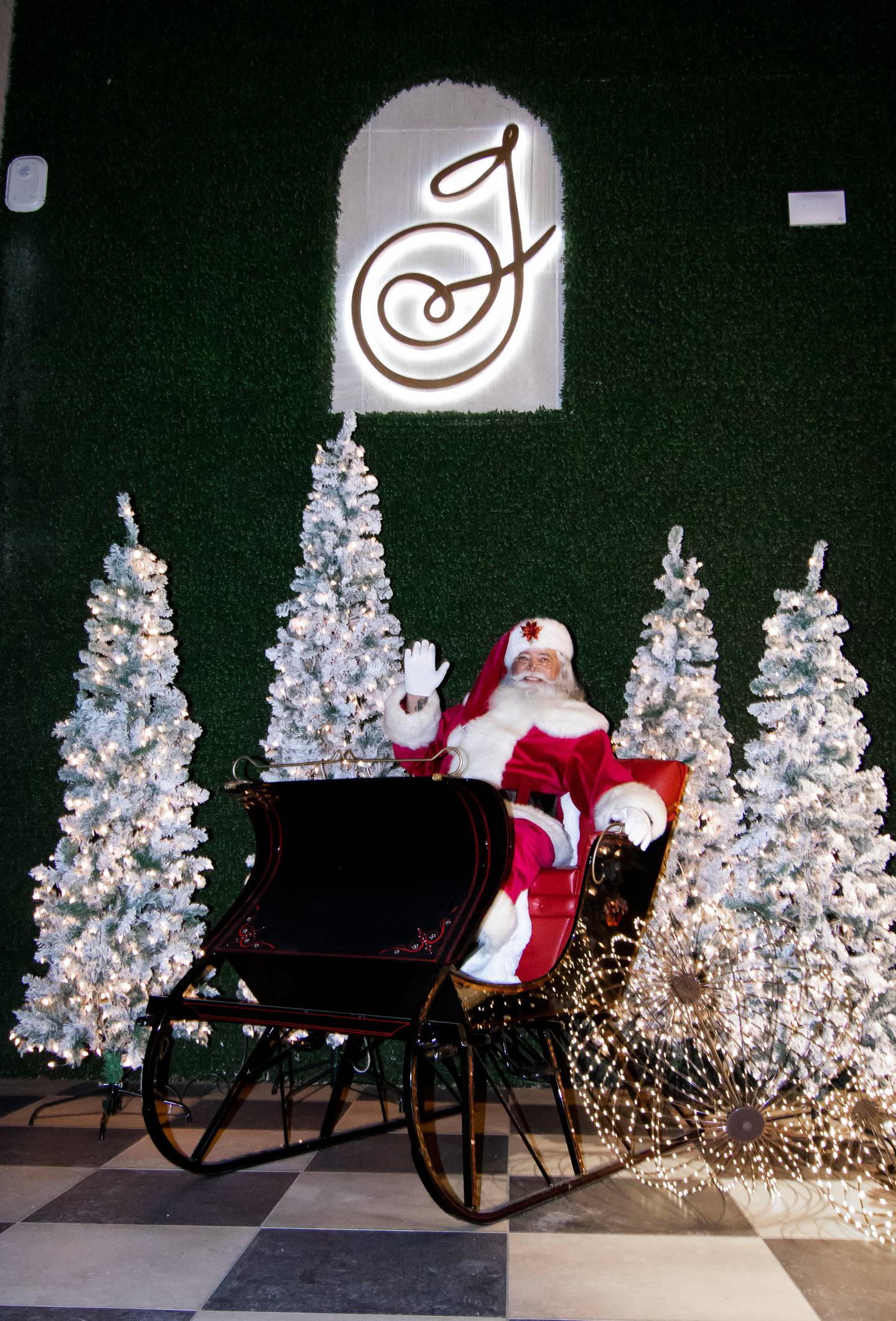Santa Claus will make an appearance at The Graceful Ordinary in St. Charles Dec. 9, 2023 for photo opportunities in his festive sleigh on the outdoor patio.