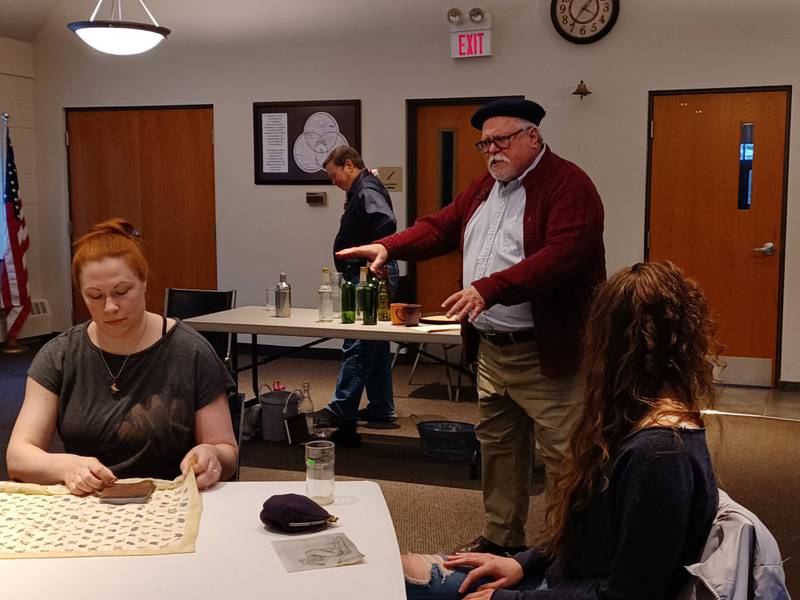 Among the cast members are April Noel (from left, who plays Germaine), Gary Murphy (Freddie), Tom Rieser (Gaston) and Courtney Elliot (Countess).