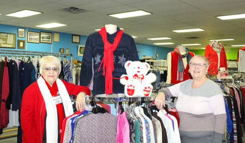 Irene Nusbaum and Brooke Cochran, managers at The Caring Center in downtown Sterling, lead an entirely volunteer staff in making clothes, books, toys, knick-knacks and other household necessities and personal fashions available to those people who are in need and are unable to afford such goods. All items are free, customers must sign in before shopping and have 30 minutes to go through to help keep inventory abundant.