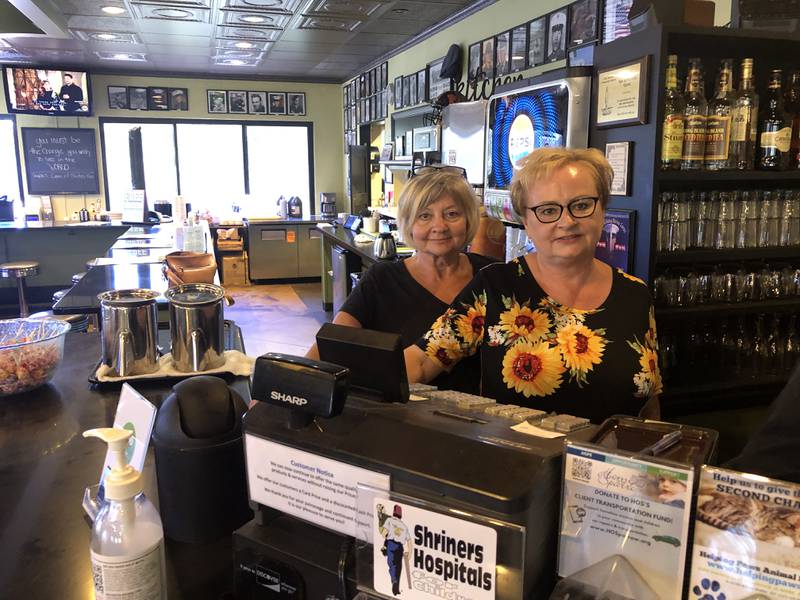 Donna Wagner, front of house manager, and owner Kim Ribar at Kim & Patty's Cafe in McHenry. The America's Best Restaurants' episode featuring the cafe is set to go online Friday, June 28, 2024.