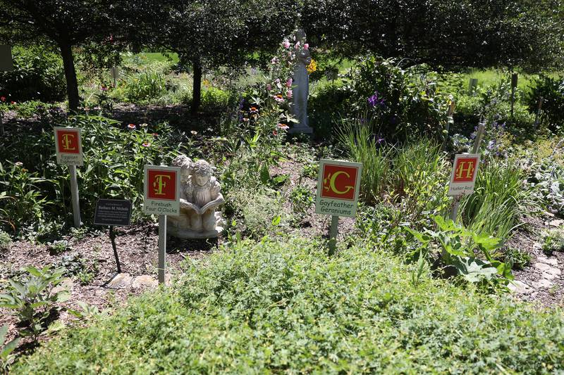 Children’s Garden in Elwood flowers are planted in alphabetical order along one path for an educational experience for the children. The Children’s Garden in Elwood recently celebrated their 25th anniversary. Saturday, July 9, 2022 in Elwood.