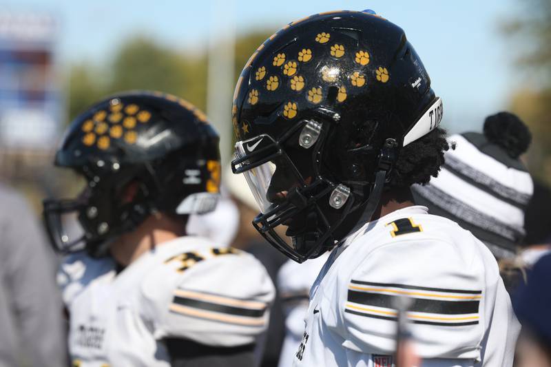 Joliet West’s Carl Bew stands on the sidelines against Joliet Central on Saturday.