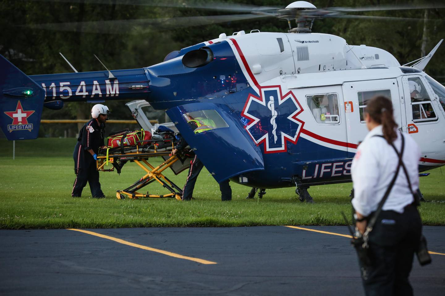 A vehicle crashed into a detached garage and home in Crystal Lake Wednesday, July 27, 2022, causing two people to sustain life-threatening injuries.