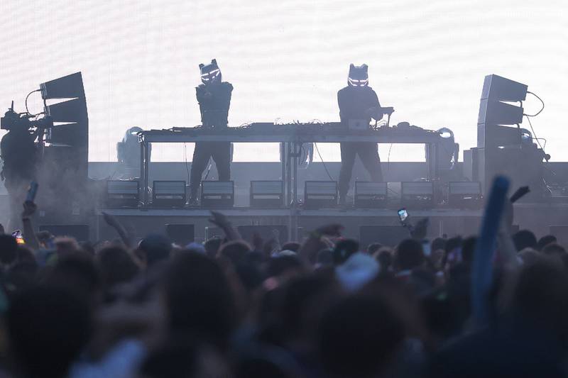 Black Tiger Sex Machine performs at Lollapalooza on Sunday, Aug. 4, 2024 in Chicago.