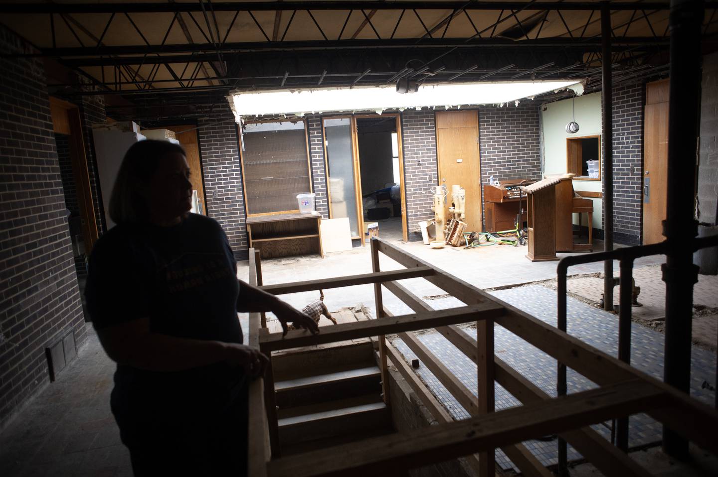 Dawn Broers, executive director of Fortitude Community Outreach, gives a tour of their building being renovated on East Court St. in Kankakee on Thursday, June 5, 2025.