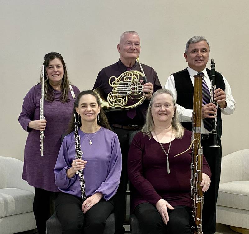 The Allium Winds  Quintet will perform “Three Shanties” by Malcom Arnold and Christmas selections at the Holiday Chamber Music Festival Dec. 15 at Peabody Estate in Oak Brook.