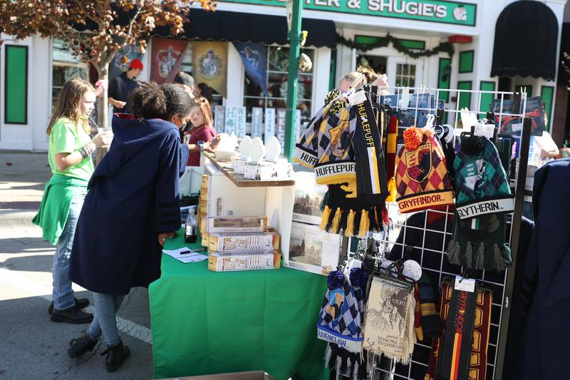 Harry Potter theme vendors lined Liberty Street at the Magic in Morris event on Saturday.