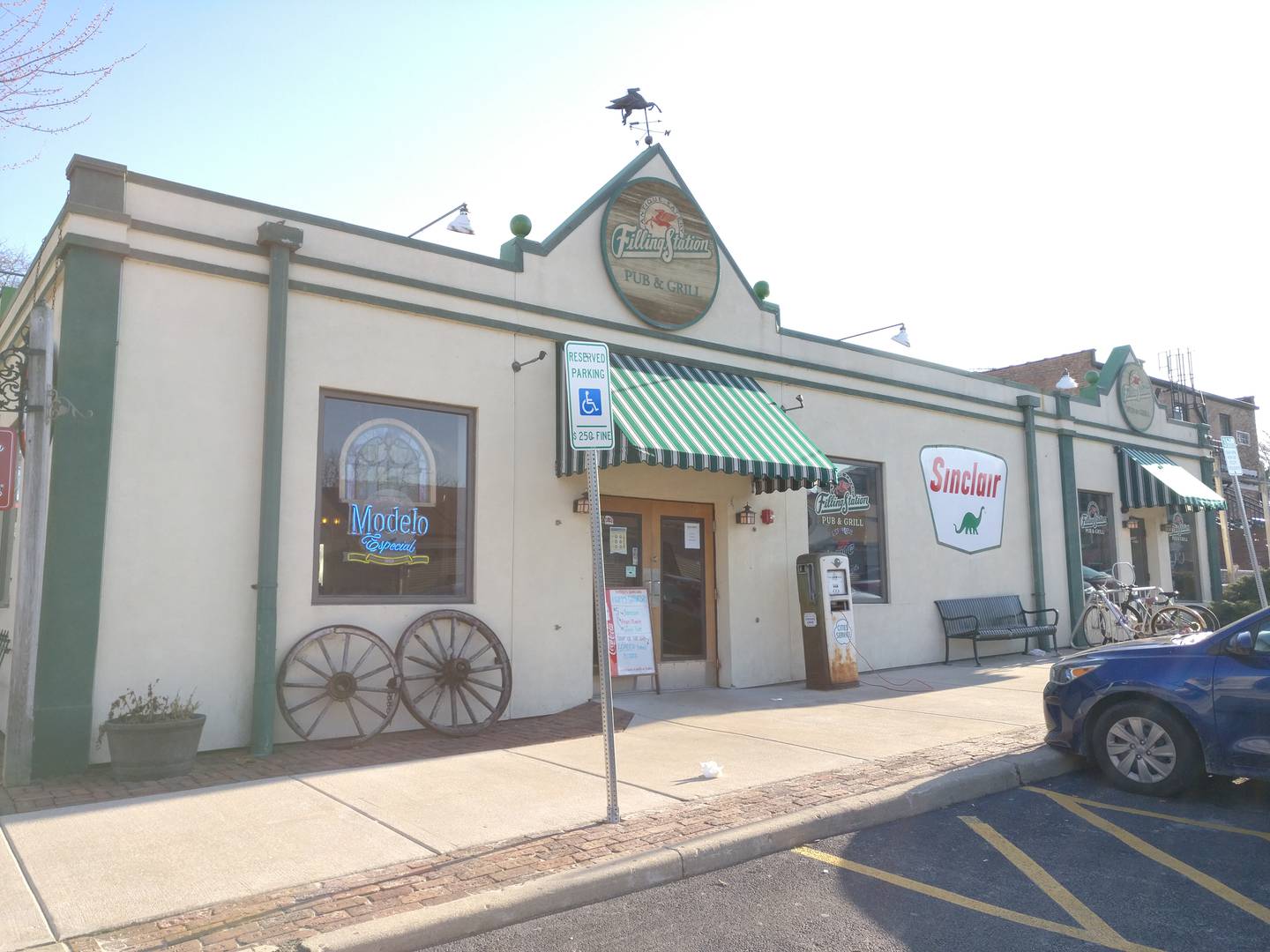 The Filling Station Pub & Grill is an institution in downtown St. Charles.