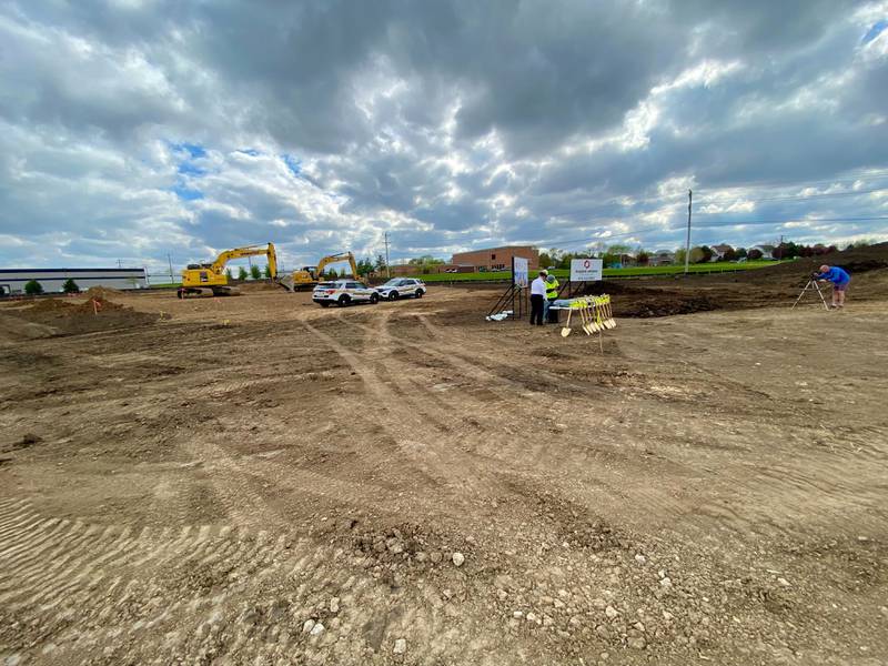 Empty land ready for construction of Sycamore's new fire station shown on Monday, May 5, 2025, at 1351 S. Prairie Drive, Sycamore. City officials hosted a groundbreaking ceremony Monday. The facility is expected to be open in about nine months.