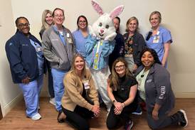 PHOTOS: Easter Bunny visits NICU at Silver Cross Hospital