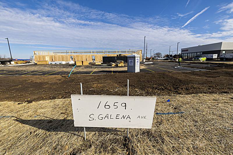 Work on a multiplex building is in full swing Tuesday, Dec. 19, 2023 at the Gateway Project site in Dixon.