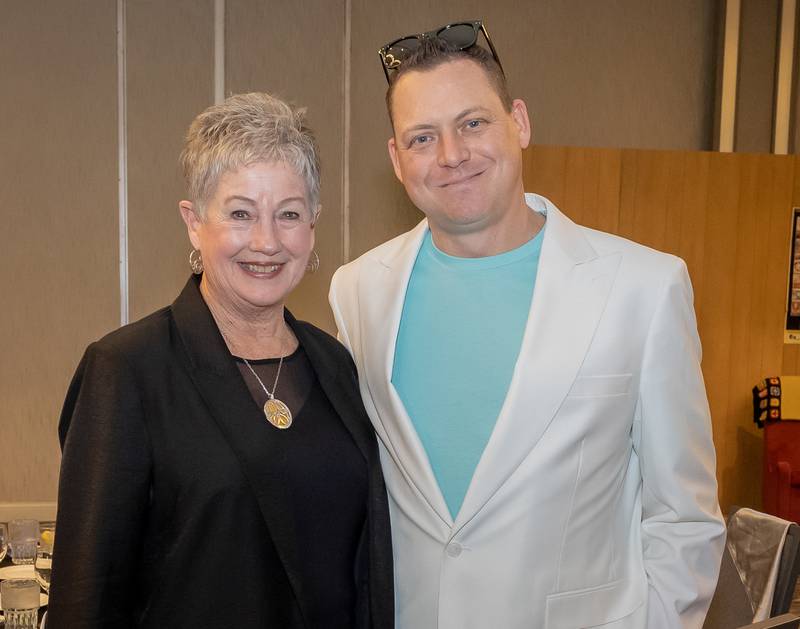 Pictured are Sue Meyer and Mike Mrachek. Mrachek is executive director of construction and development for Glenstar, a commercial real estate developer. He received the 2024 Frank E. Low Award, the highest honor of the McHenry Area Chamber of Commerce. Meyer is a former McHenry mayor and daughter-in-law of Frank Low.