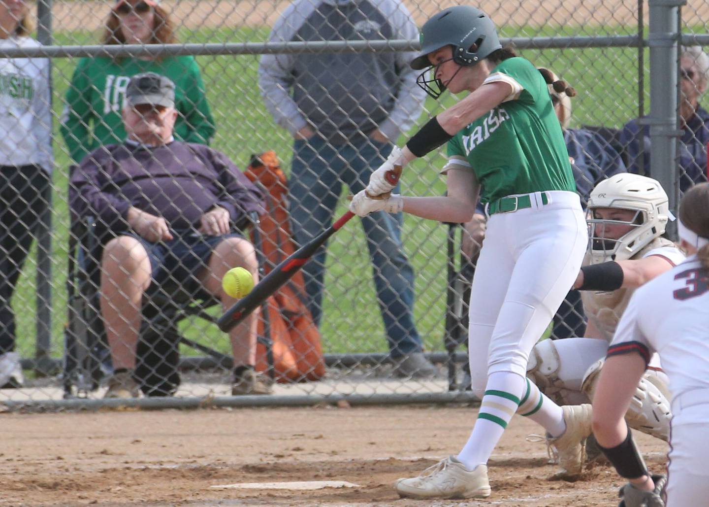 Seneca's Hayden Pfeifer makes contact with the ball on Friday, May 2, 2025 at Ottawa High School.