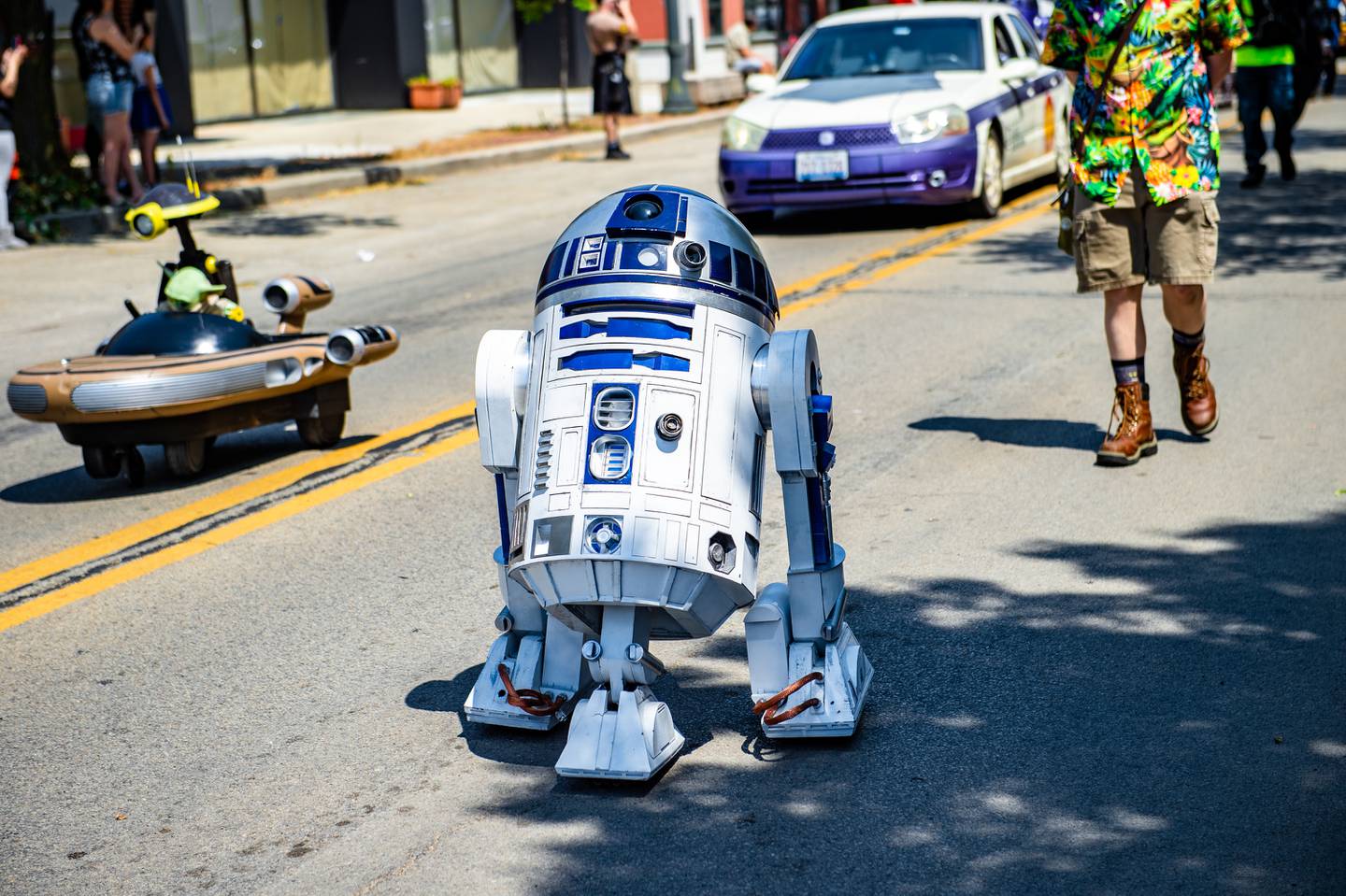 R2-D2 joins in the Star Wars Day Parade on Saturday, June 3, 2023 in Joliet.