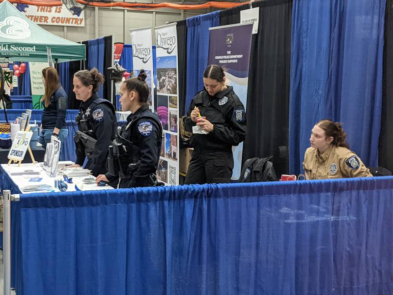 The Oswego Police Department participated in the Oswego Hometown Expo on Feb. 22 at Oswego High School.