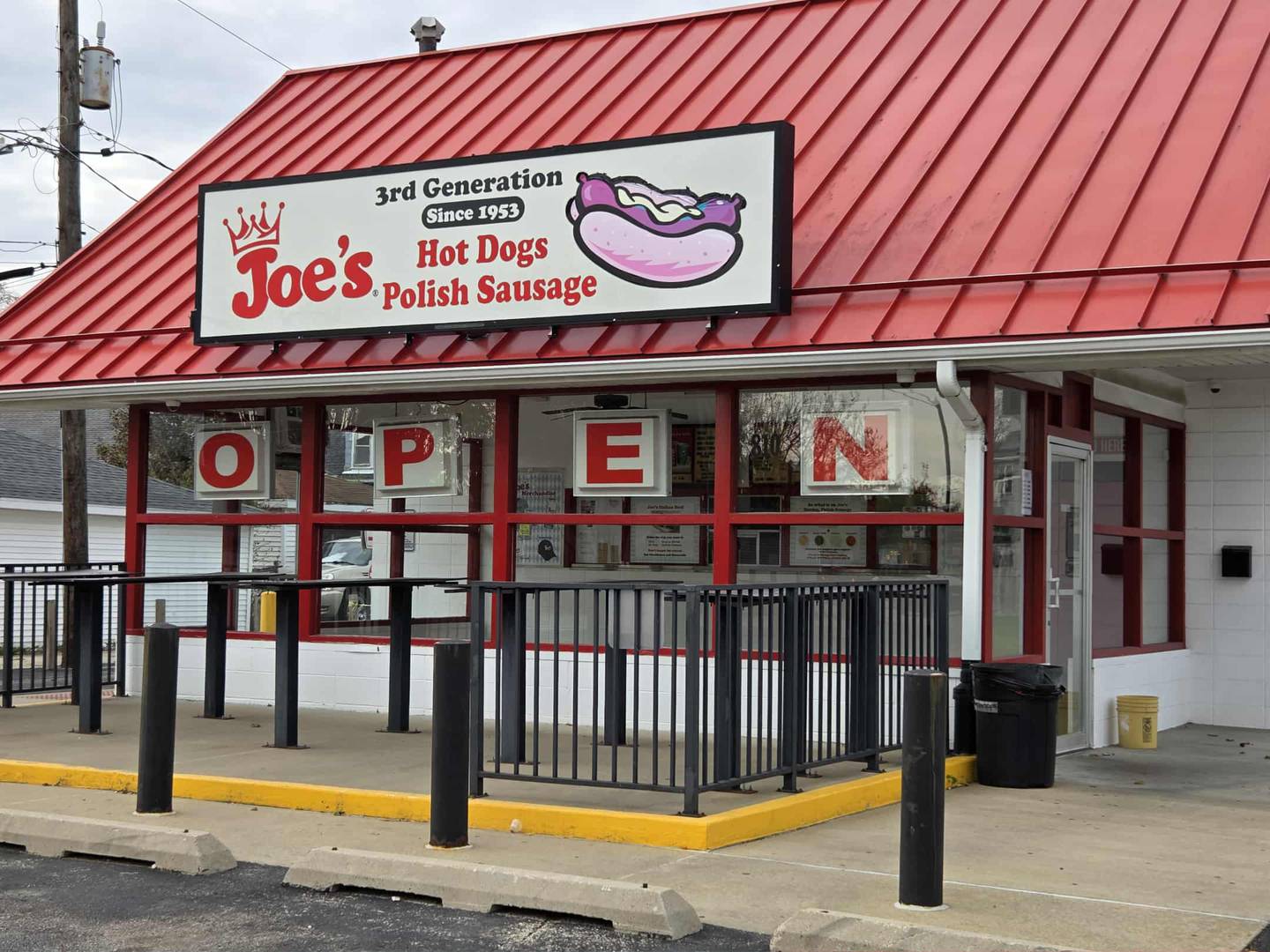 Joe’s Hot Dogs at 810 Plainfield Road in Joliet is seen on Tuesday, Nov. 11, 2025.