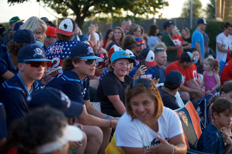 Fans gather to watch play at the MCYSA 2022 Summer International Baseball Tournament hosted by McHenry County Youth Sports Association ate Lippold Park on July 21,2022 in Crystal Lake.