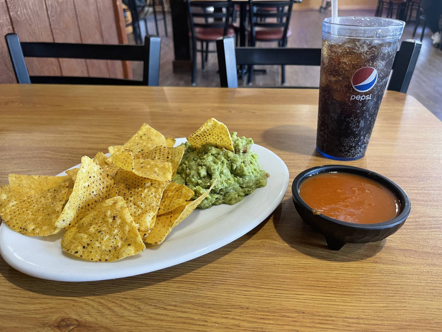 Both the chips and salsa had great flavor and are more than enough while waiting for food.