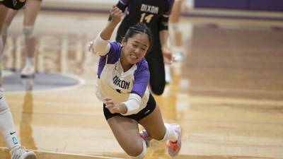 Photos: Dixon hosts Oregon at volleyball 