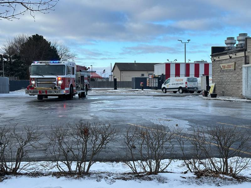 Sycamore Fire Department on the scene of a Saturday morning fire at Tom & Jerry's in Sycamore